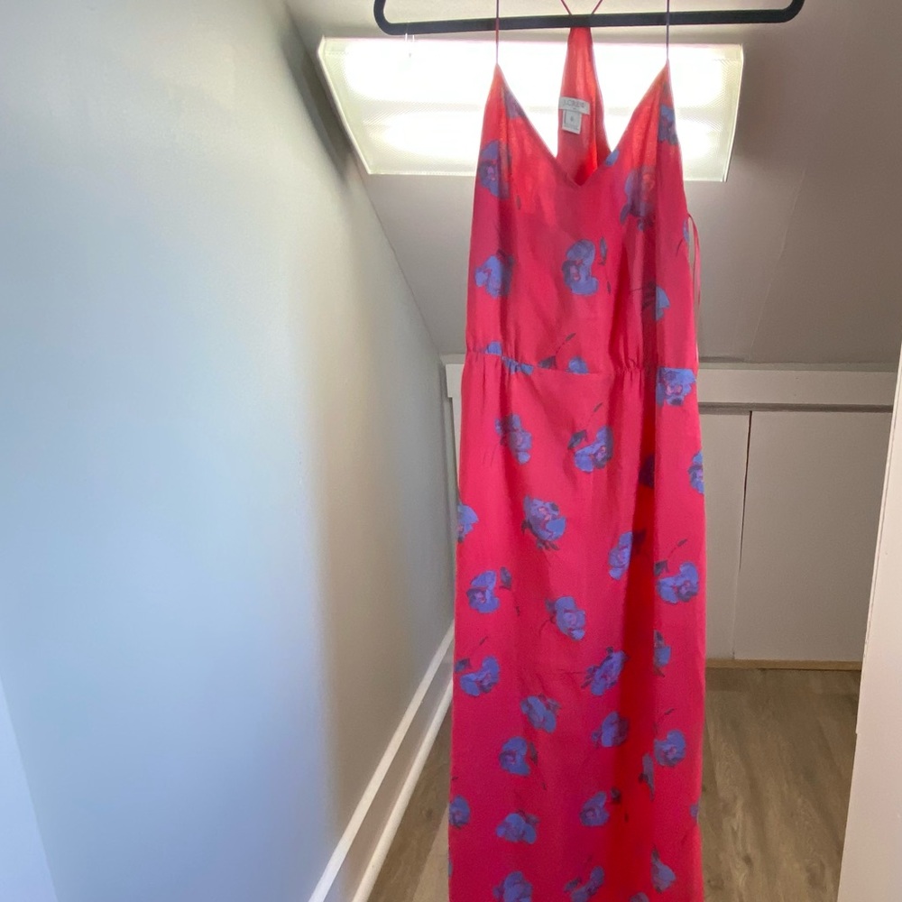 JCrew Pink and Blue Floral Dress. Size 6